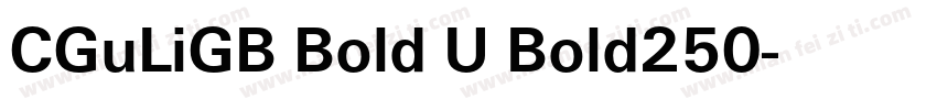 CGuLiGB Bold U Bold250字体转换